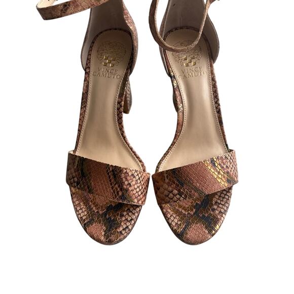 NEW Vince Camuto Sathina Multi Snake Open Ankle Strap Pumps Sandal - Picture 2 of 4